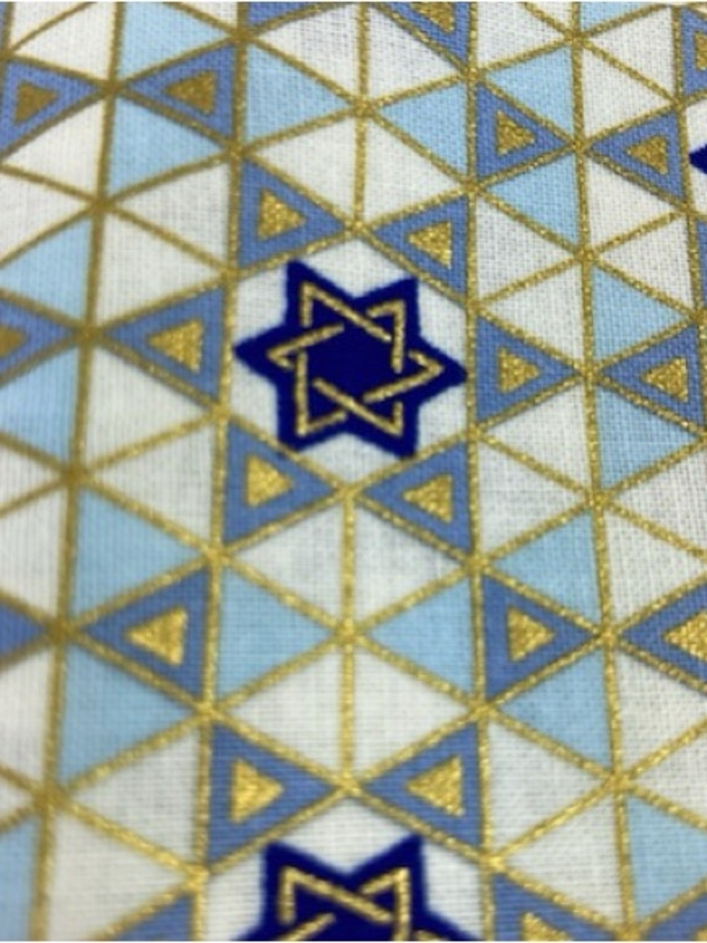 De Leon Design Group Tiny Star Of David Cotton Fabric 2 Yrd By 44” New 1998
